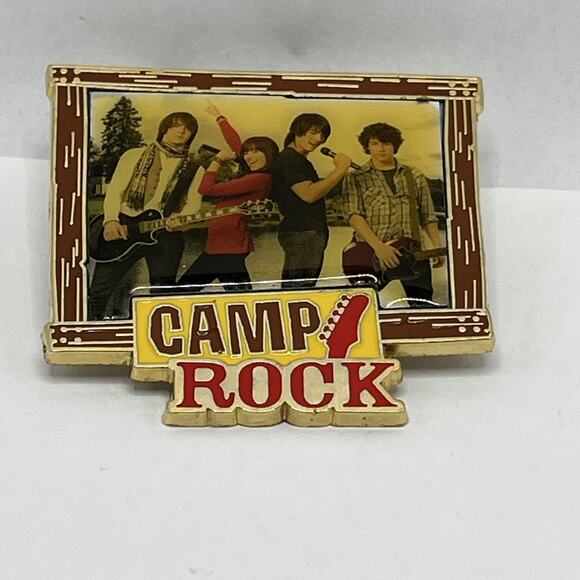 Disney Pin 2008 Camp Rock Pin with Jonas Bros and Demi Lovato - RARE - Picture 1 of 4